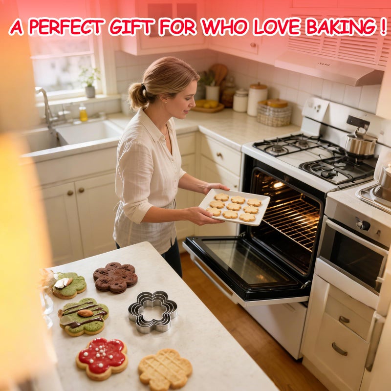 Tmflexe Flower Cookie Cutter, Pack of 5â€¦ - Image 5